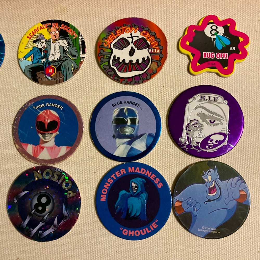 Rad vintage pog milk cap set